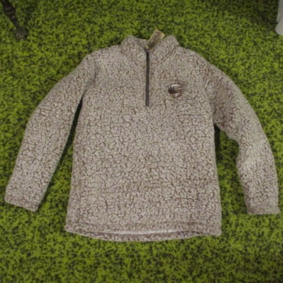 Bundle 3 for $15 - Fuzzy Brown/Beige Sweater 1/4 Zip NWT - Picture 1 of 5